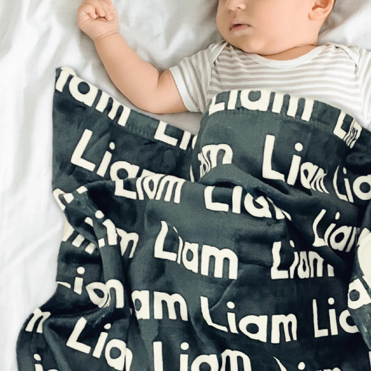 Blues Personalized Name Blanket - Classic Name, With Font Preview | The Little Lemons Company
