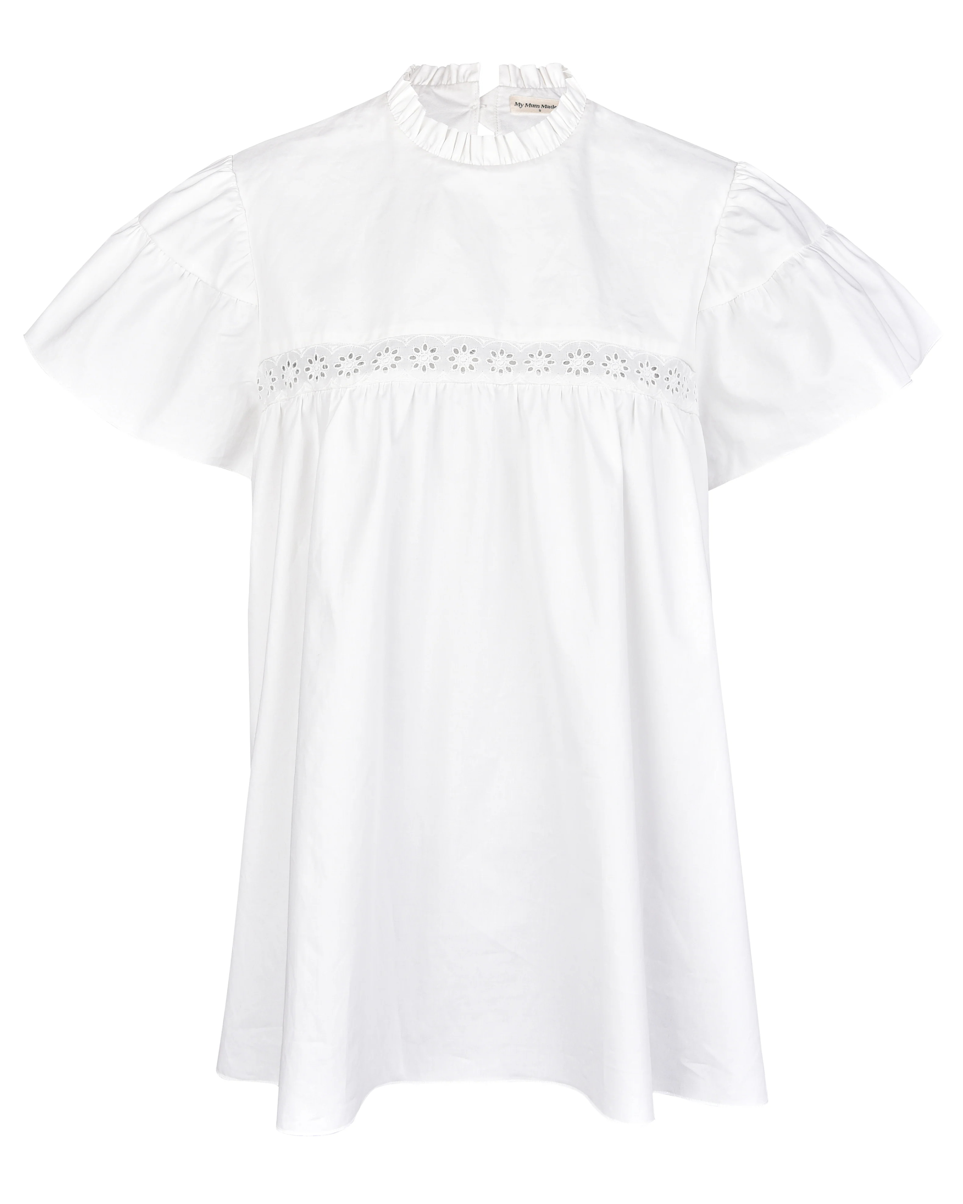 Cap Sleeve Babydoll Blouse - White | My Mum Made It