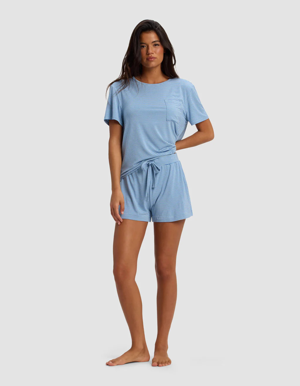 Women's Bamboo Stretch-Knit Lounge Tee & Shorts Set | Cozy Earth