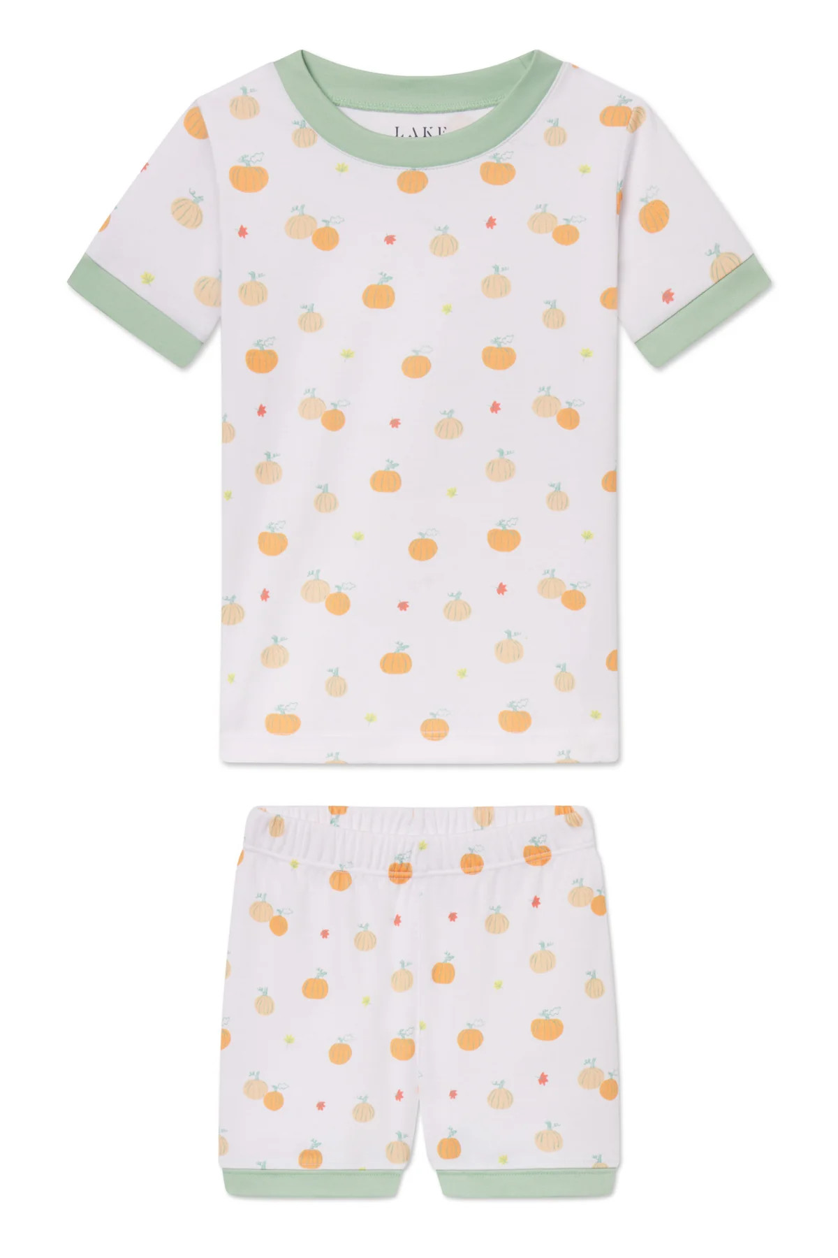 Kids Shorts Set in Pumpkin Patch | Lake Pajamas