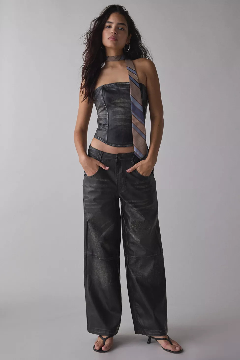 Jaded London Ash Faux Leather Colossus Trouser | Urban Outfitters (US and RoW)