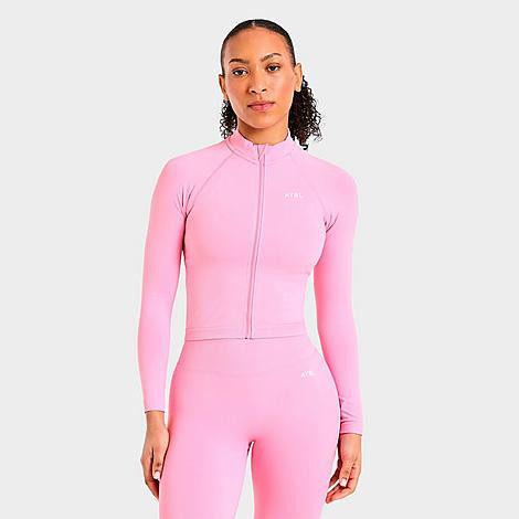 AYBL Women's Enhance Seamless Full-Zip Jacket in Sugar Pink Size: Small | Finish Line (US)
