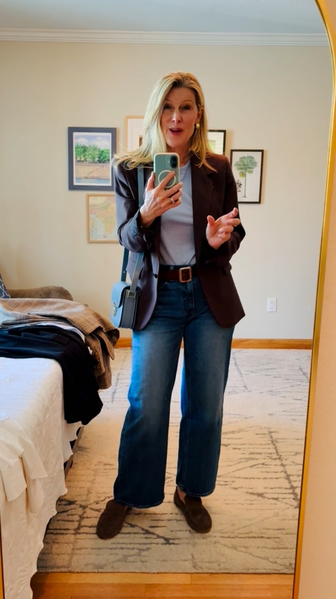 Fall outfit 🍁

Denim for fall. I am loving the quince Bella straight leg jeans with some stretch - so comfy I’ve included it in my fall capsule wardrobe for travel! Great price!! 

It comes in 4 lengths— I am 5’6” and these are the 28” rise. 


#LTKOver40 #LTKFindsUnder50 #LTKTravel