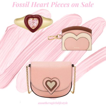 Pretty Pink Fossil Heart Pieces on Sale! Still time to get in time for Valentines! 

💗Candy Hearts Gold-Tone Brass Center Focal Ring
💗Rose Card Case
💗Rose Heart Crossbody

Valentine’s Day. Gifts for Her. Purse. Accessories. Jewelry  

#LTKfindsunder50 #LTKsalealert #LTKSeasonal