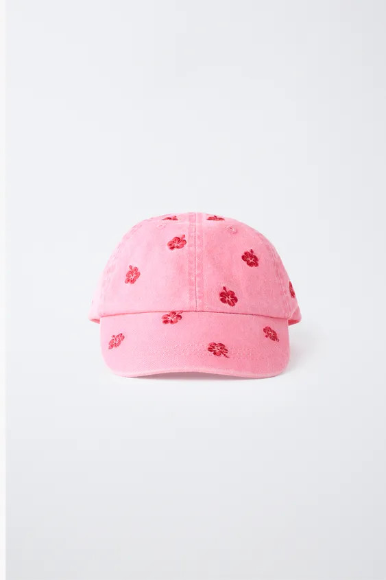 EMBROIDERED HIBISCUS CAP | Zara US