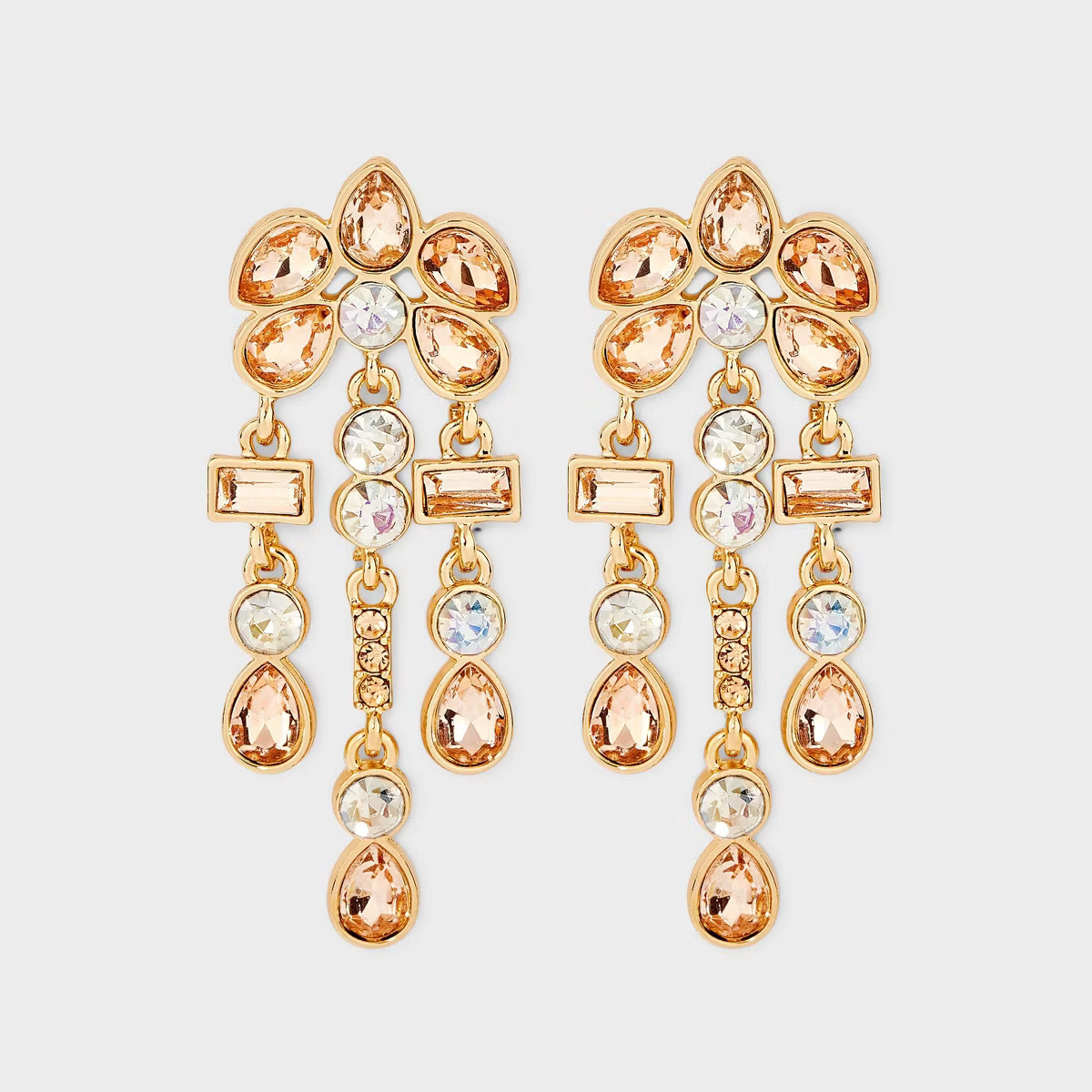 Glass Chandelier Earrings - A New Day™ Black | Target