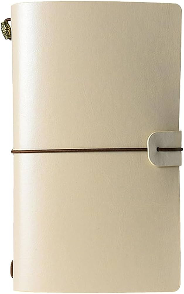 Retro Vintage Refillable Leather Notebook with Lined and Blank Inserts, Travelers Journals Diary ... | Amazon (UK)