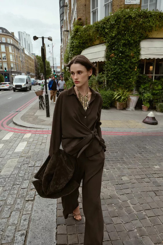 KNOTTED CREPE SHIRT | Zara US