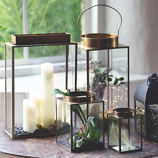 Wide Top Brass Lantern | Terrain