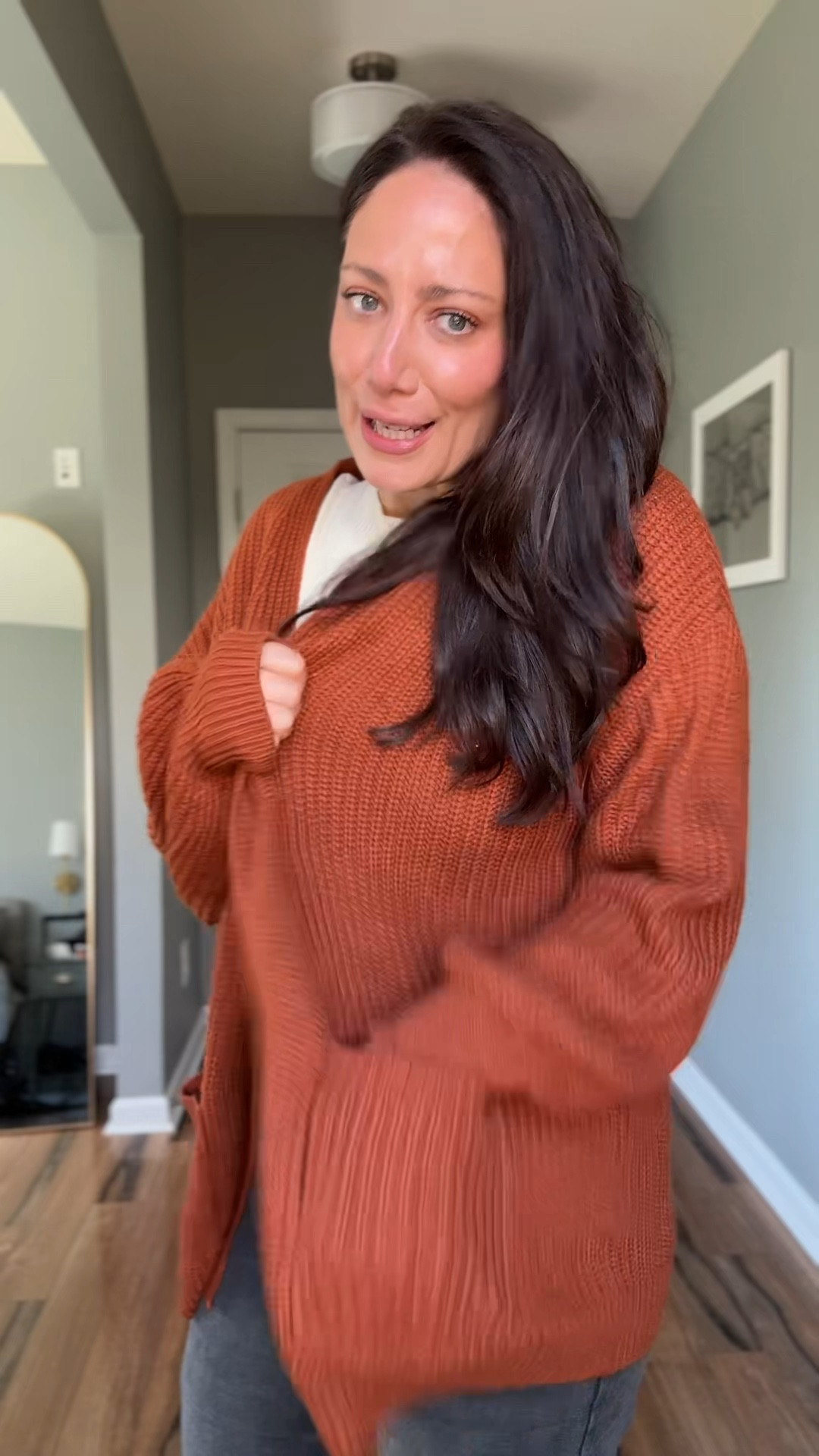 Lantern long sleeve chunky knit open front cardigan with pockets.

#cardigan #chunkycardigan #sweater #workwear

#LTKStyleTip #LTKSeasonal #LTKWorkwear