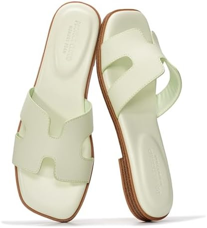 Project Cloud 100% Genuine Leather Sandals for Women 2026 - Fashion Flat Womens Sandals with Memo... | Amazon (US)