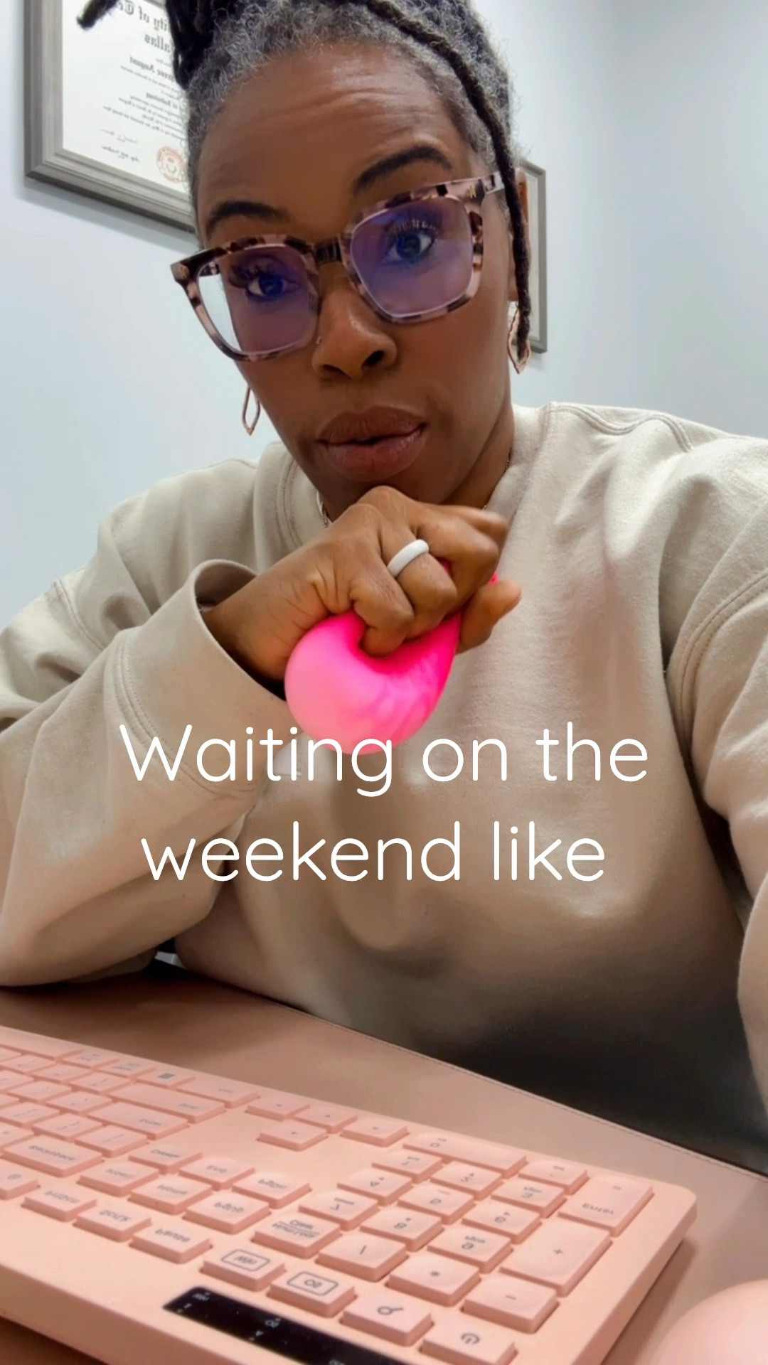 My coworker got me this little stress ball thing and it is my new support squishier! Love this thing and it’s piiiink! Matches the aesthetic of my office…..no, I will not grow up everything will always be pink 

#LTKWorkwear #LTKHome