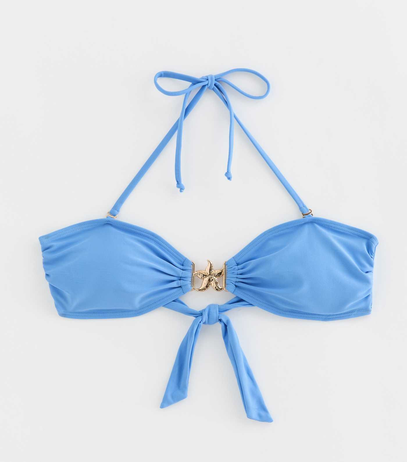 Light Blue Starfish Bandeau Bikini Top | New Look | New Look (UK)