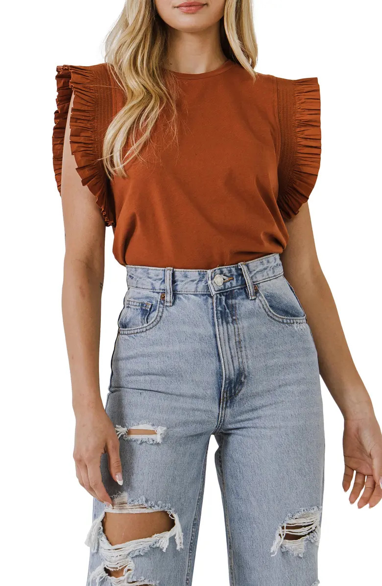 Poplin Ruffle Top | Nordstrom