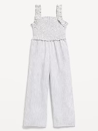 Printed Ruffle-Trim Smocked Jumpsuit for Girls | Old Navy (US)