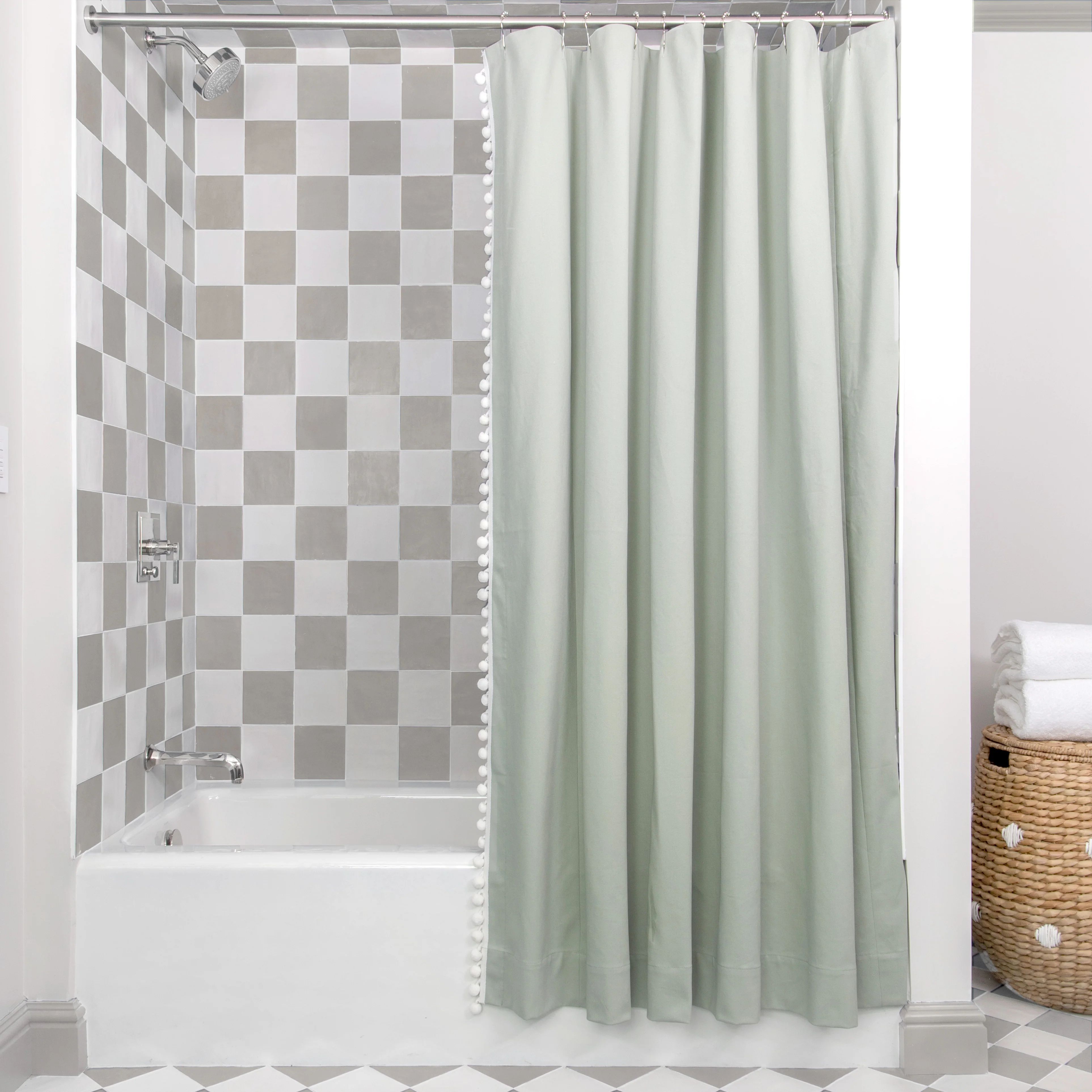 Sage Green Custom Shower Curtain | Pepper