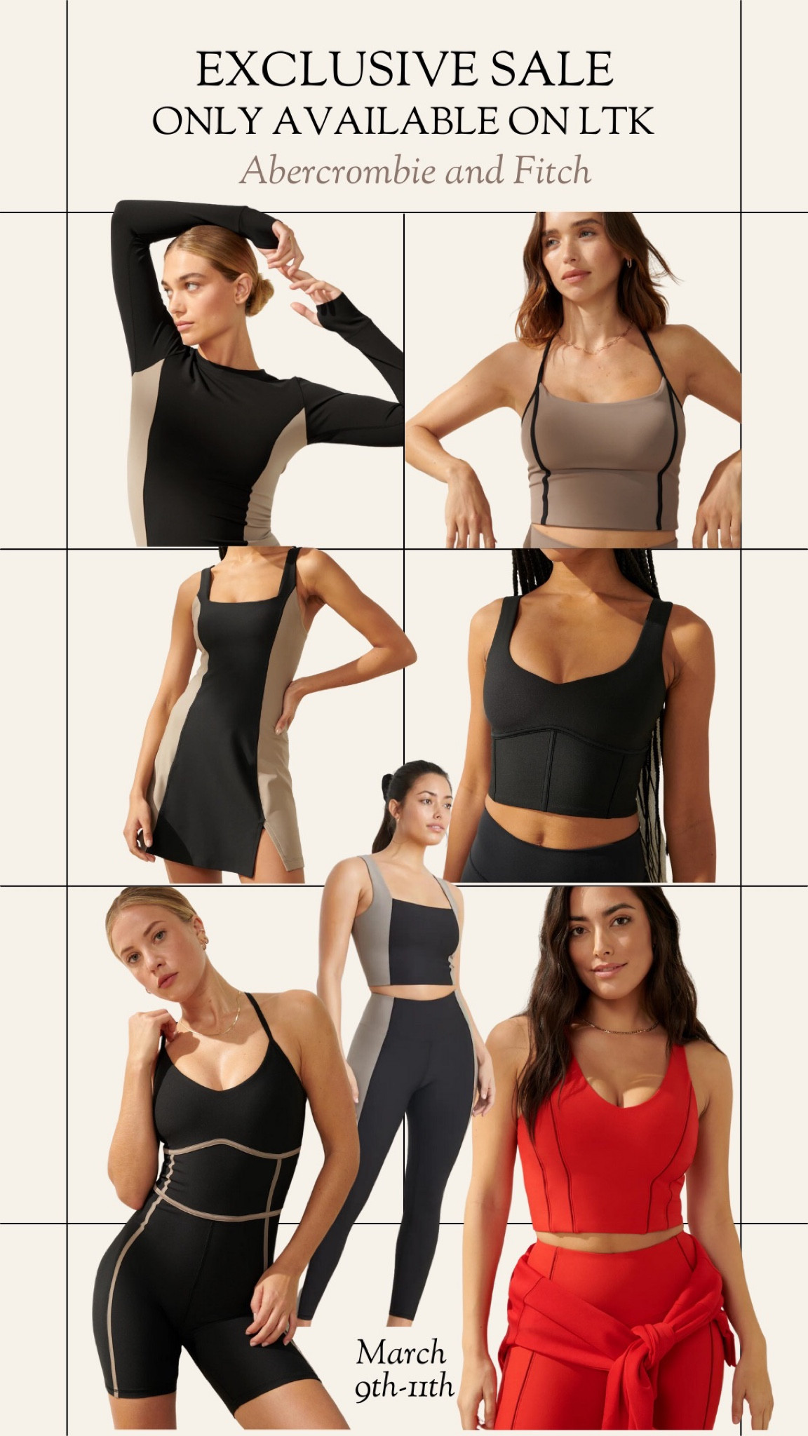 My #LTKsale favorites are now live! This is an exclusive sale for LTK followers only! Starts March 9th through the 11th. Keep coming back to my page to see all of my selections during the sale 💕 #abercrombieandfitch #abercrombie #springbreak #active #activewear #abercrombieactivewear #salefavorite

#LTKSale #LTKFind #LTKsalealert