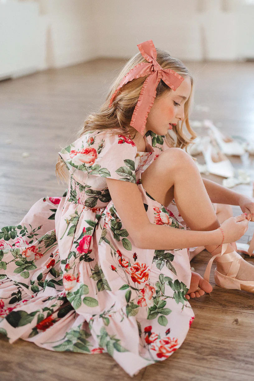 Mini Solange Dress in Pink Roses | Ivy City Co