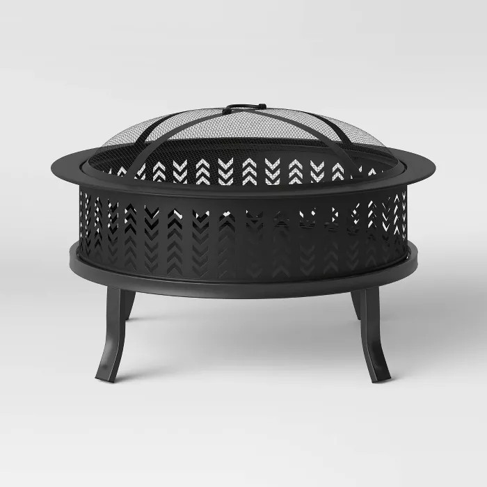 26" Chevron Outdoor Fire Pit - Black - Threshold™ | Target