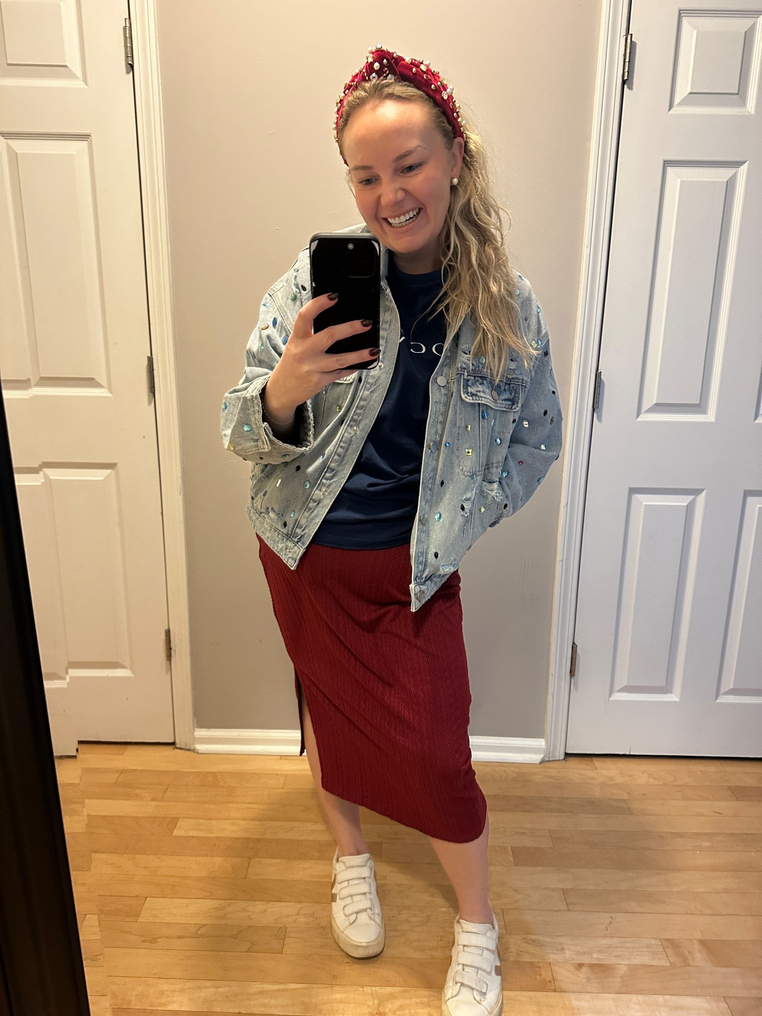 This comfy Amazon skirt is perfect for work or holiday party fun!! And I can’t stop wearing this bejeweled denim jacket!!! It’s perfect for all seasons!!!

#LTKootd #LTKWorkwear #LTKHoliday