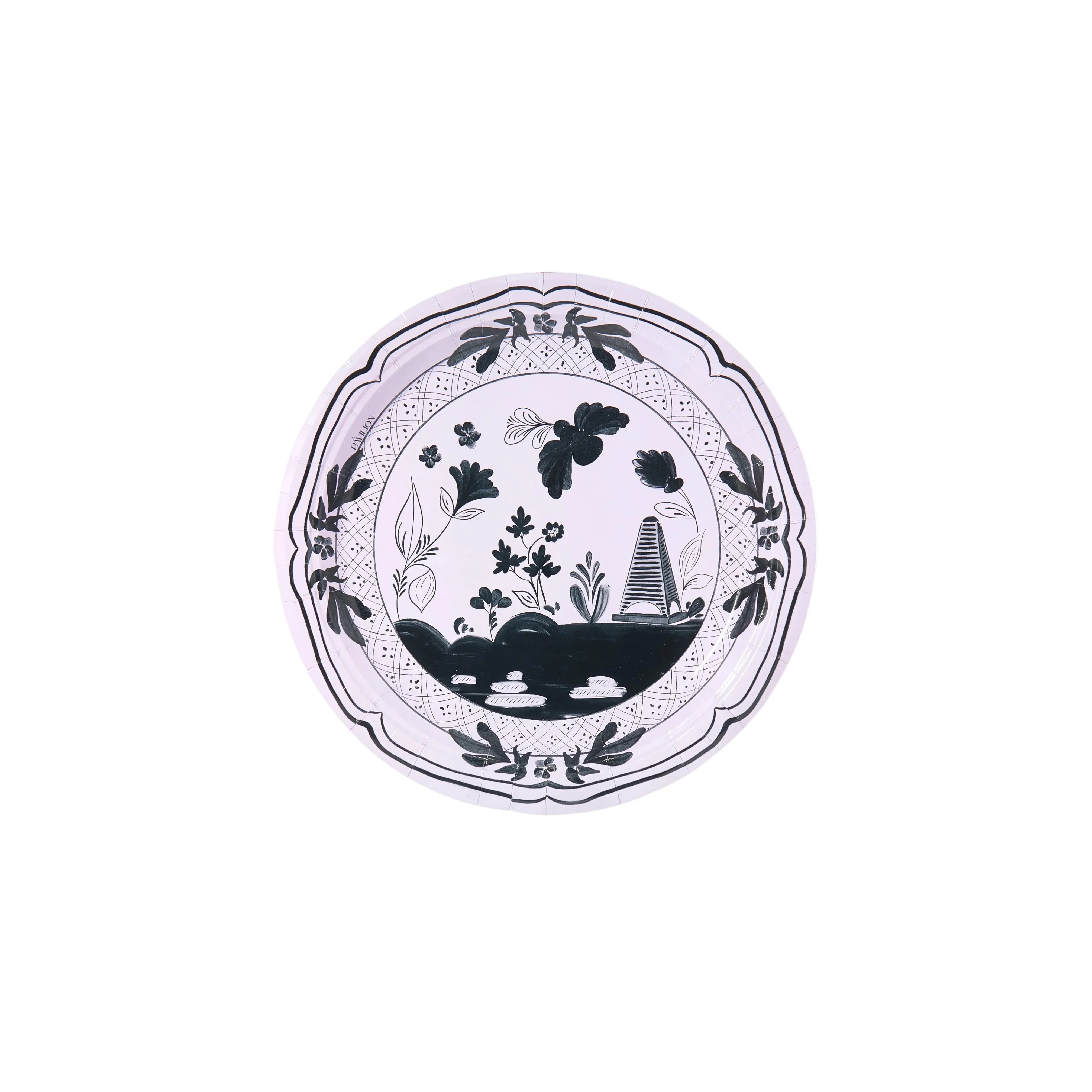 Lilac & Noir Mini Beachside Paper Plates - 8 pack | Pavilion Paper