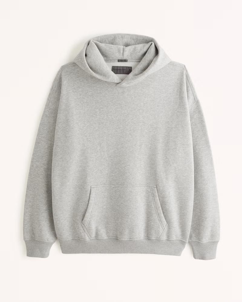 Abercrombie & Fitch Men's Essential Popover Hoodie in Light Heather Grey - Size XXL | Abercrombie & Fitch (US)