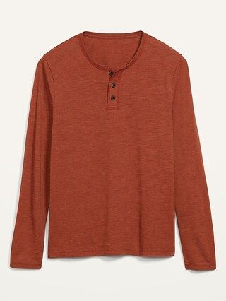 Soft-Washed Long-Sleeve Henley Tee for Men | Old Navy (US)