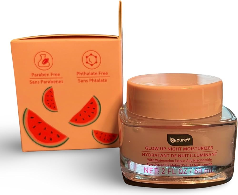 b.pure Glow Up Night Moisturizer With Watermelon Extract and Niacinamide 2 oz | Amazon (US)