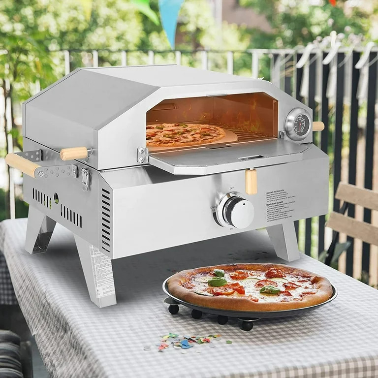 ROVSUN 2-in-1 Outdoor Pizza Oven & Gas Grill, Portable Stainless Steel Propane Griller and Pizza ... | Walmart (US)