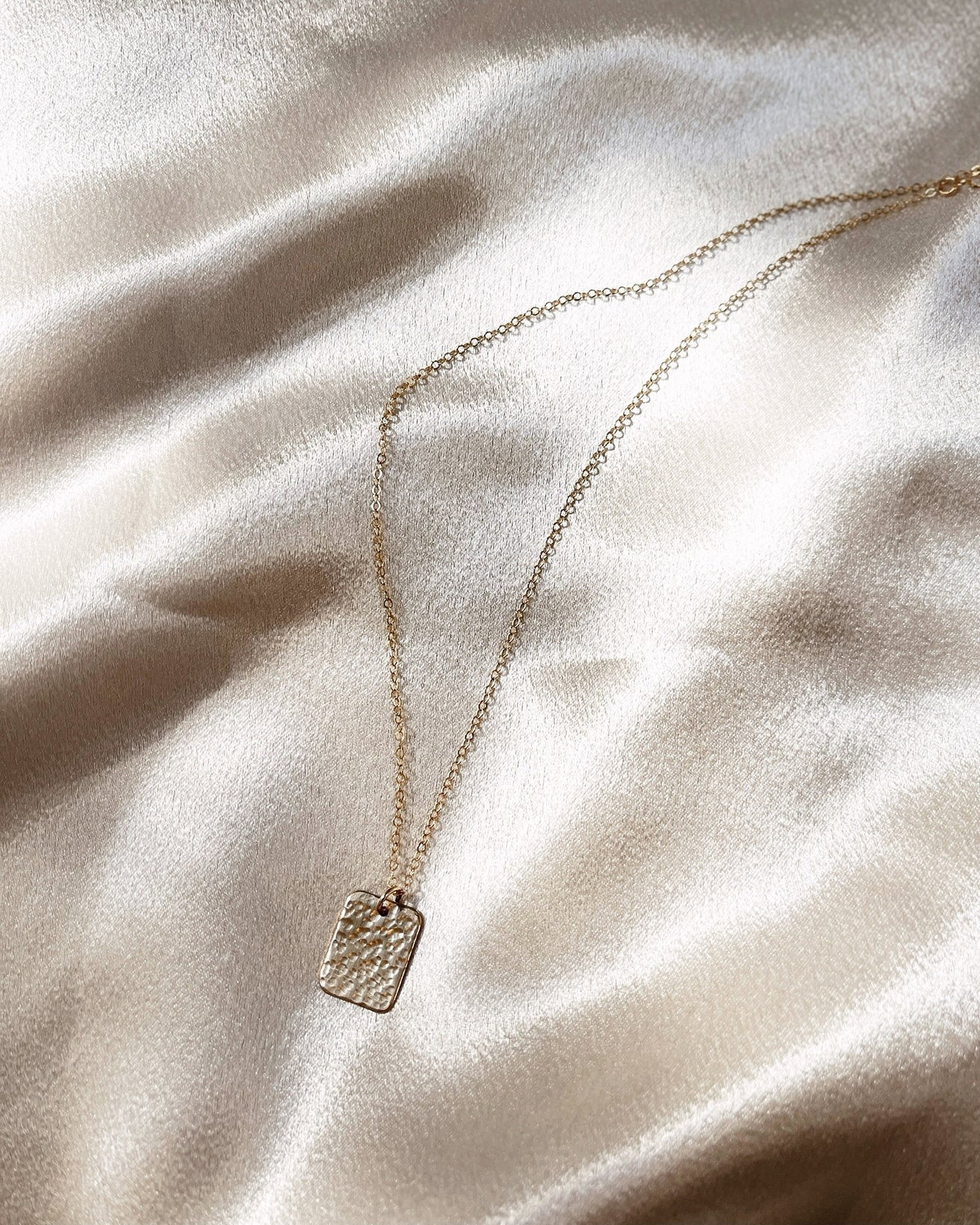 The Hammered Rectangle Necklace | Stylin by Aylin