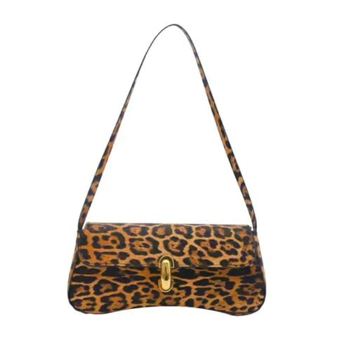 QZWAIFEN Leather Wristlet Clutch, Leopard Print Purse Leopard Handbags For Women, Handbags Ladies Chic Shoulder For Women (brown) | Amazon (US)