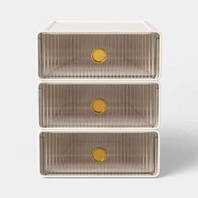 Small Stackable Drawers Set of 3 Cream - Threshold™ | Target