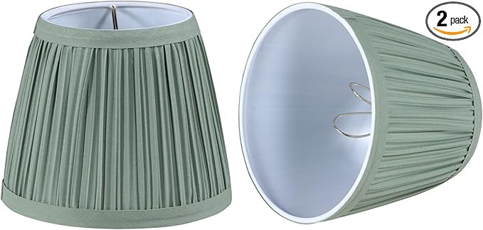 Aspen Creative 51521-2, Hardback Empire Transitional Clip-On Chandelier Lamp Shade, Mushroom Plea... | Amazon (US)