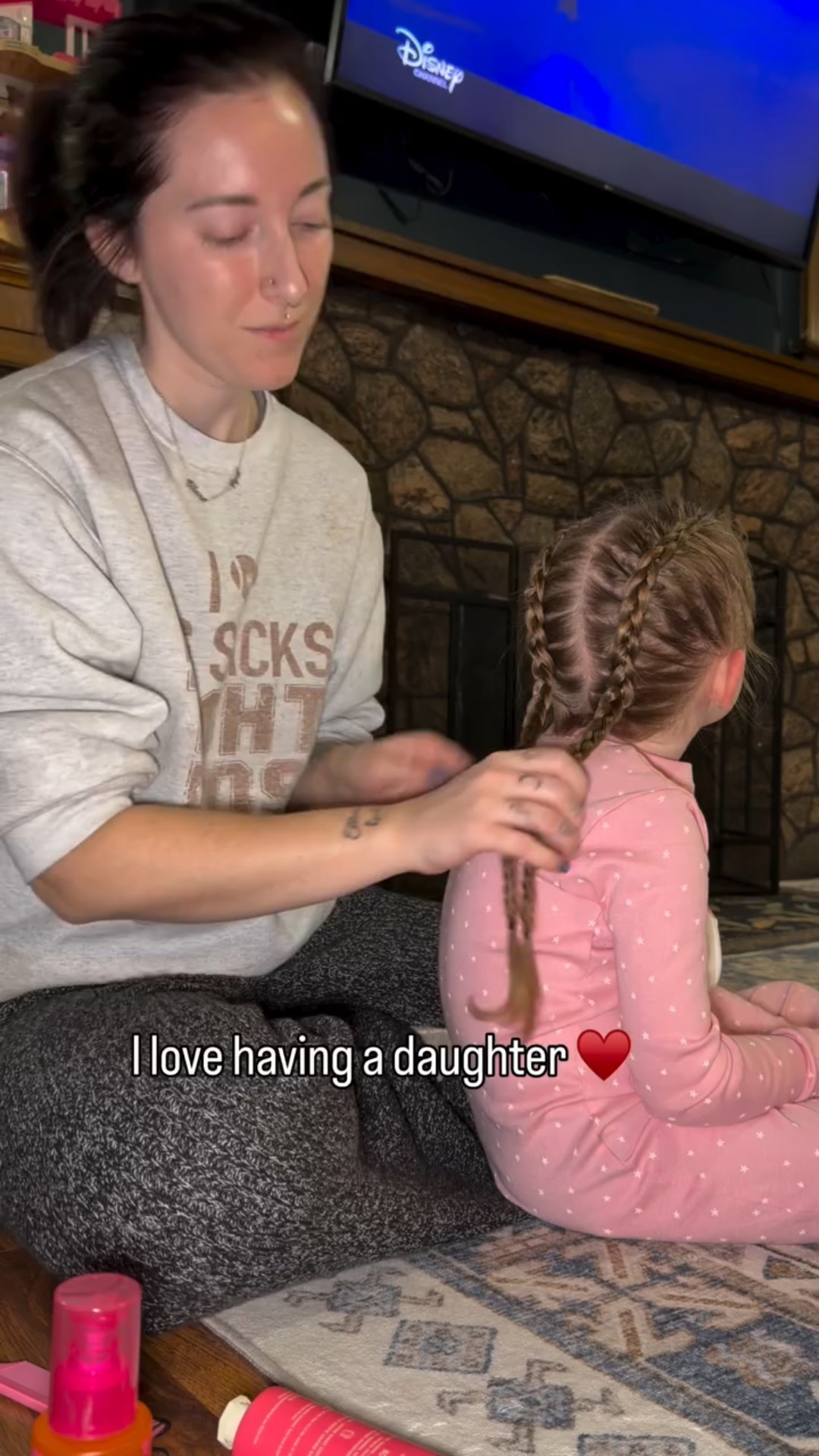 My favorite girl ♥️ 

I run @daehair styling cream through her hair and it helps hold the braids much better!! 🫶🏻 I’m obsessed with braiding my daughters hair 😭 

#toddlerhair #hairtutorial #tutorial #follow #grwm