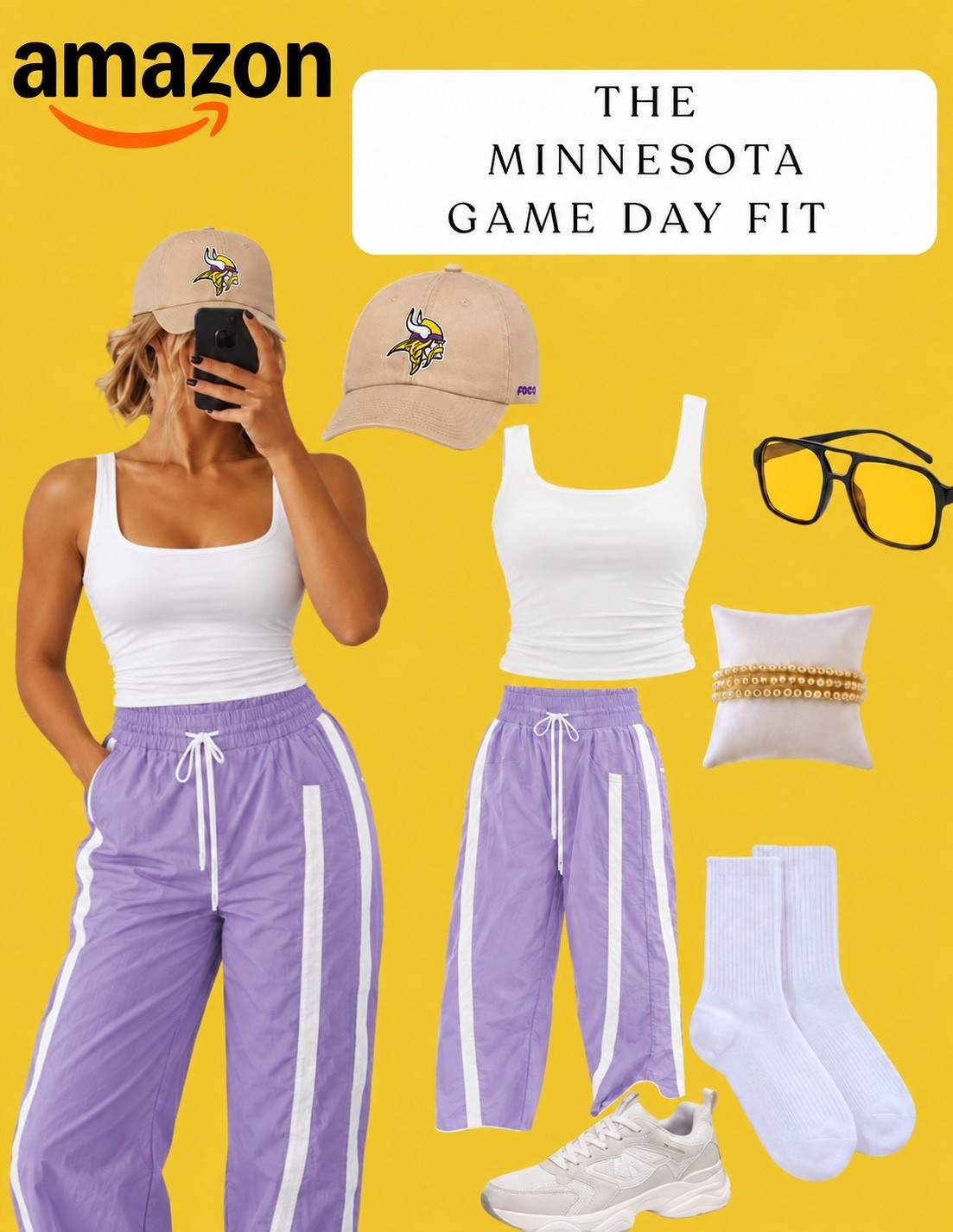 The cutest Minnesota game-day fit 💜🏈 Comfy, sporty, and perfect for cheering on the Vikings! Everything is linked a⚡️Amazon Finds!

#VikingsGameDay #MinnesotaVikings #GameDayOutfit