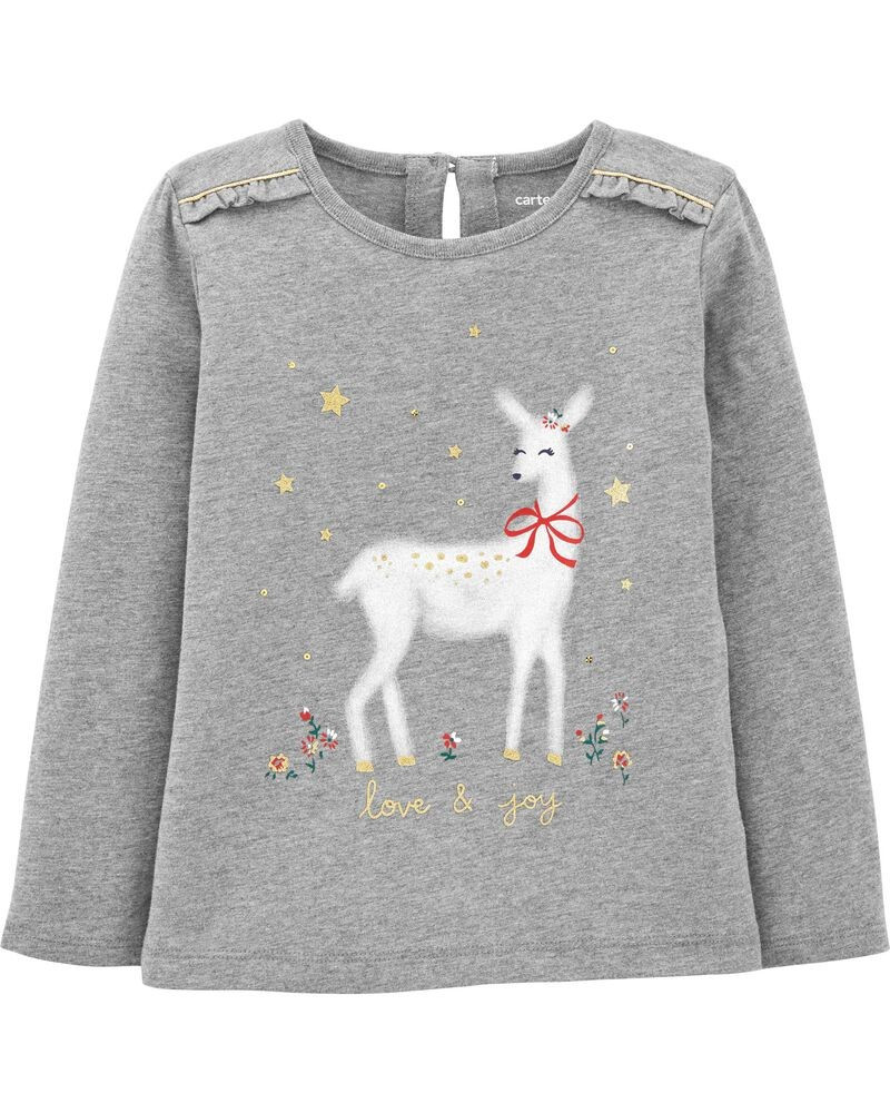 Christmas Deer Jersey Tee | Carter's
