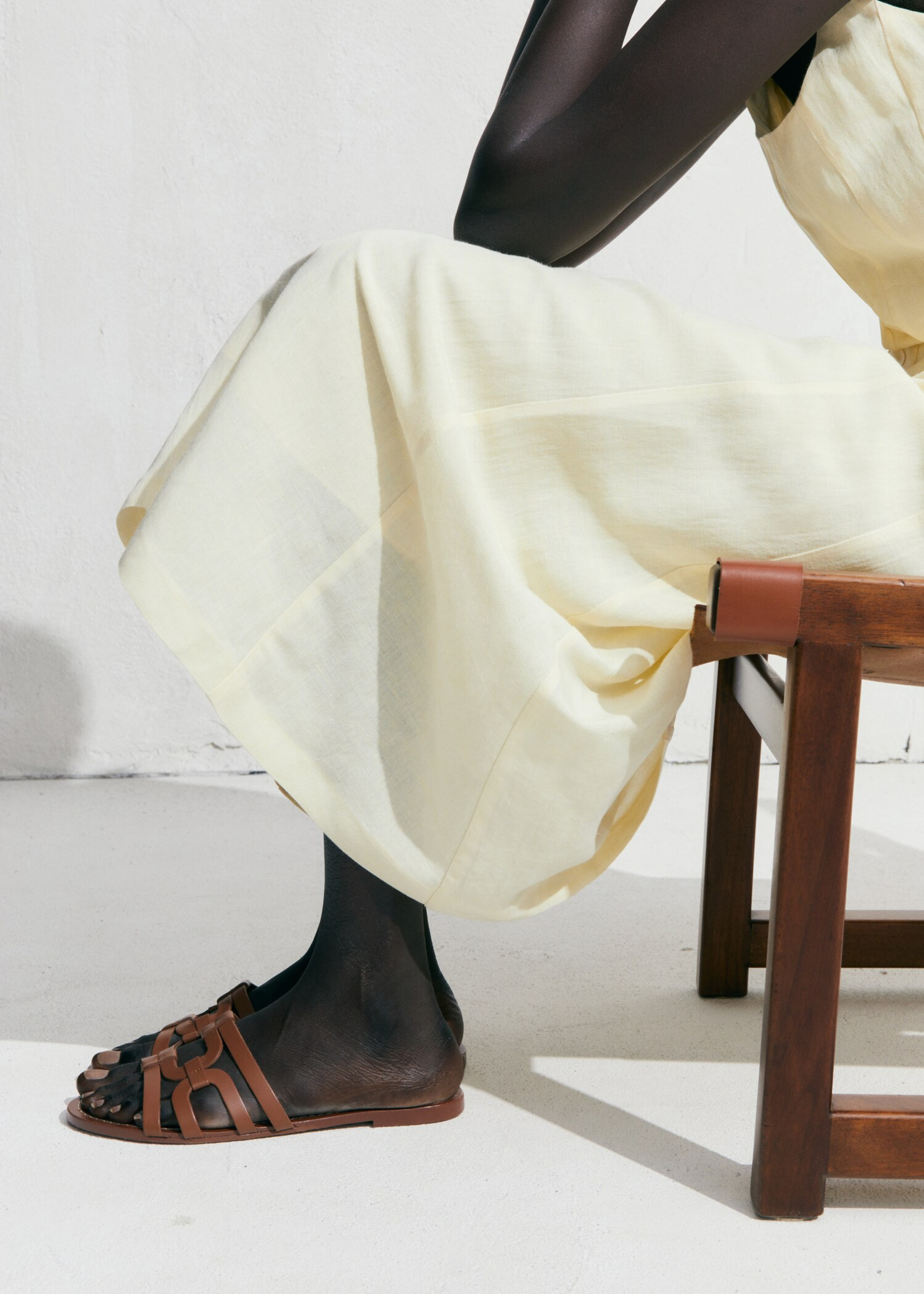 Leather straps sandals | MANGO (US)