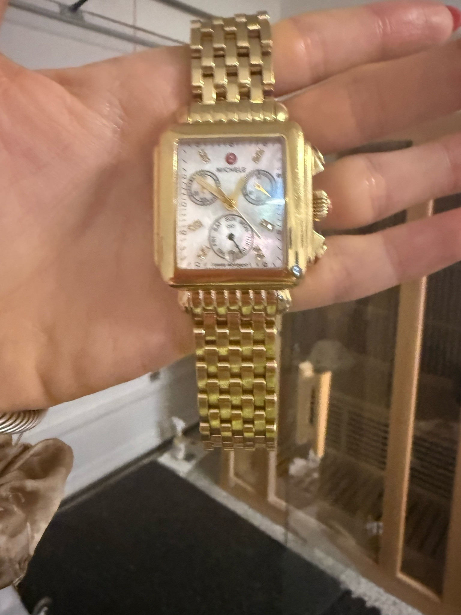 My gold watch everyone is asking me about! It’s gold plated but doesn’t turn after years