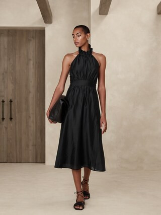 Halter Midi Dress | Banana Republic Factory