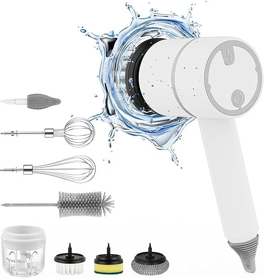 KLASHE Electric Spin Scrubber, Multi-Function Electric Brush Cleaner, Vegetable Chopper, Egg Beat... | Amazon (US)