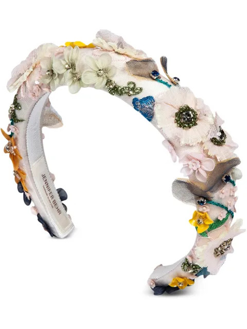 Jennifer Behr Meadow floral-appliqué Headband  - Farfetch | Farfetch Global