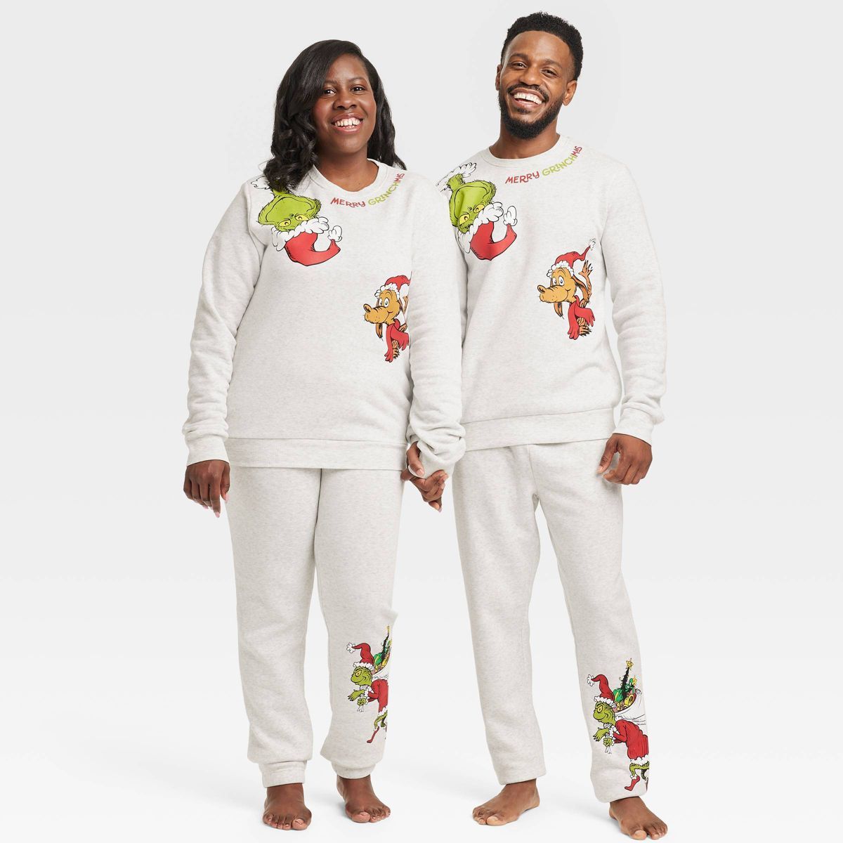 Adult's The Grinch Graphic Sweatshirt - Oatmeal | Target