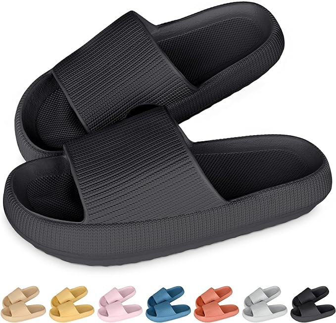 Pillow Slides Slippers for Women and Men Bathroom Slippers Massage Sandals Cloud Slippers Thick-S... | Amazon (CA)