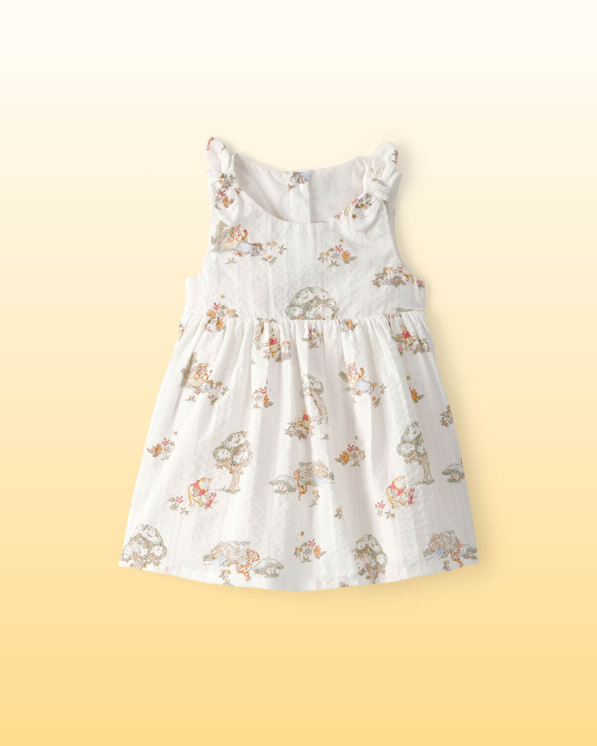 White - Baby Girl Disney© Winnie the Pooh Sleeveless Dress with Bows - White, Selected | Carter's Inc