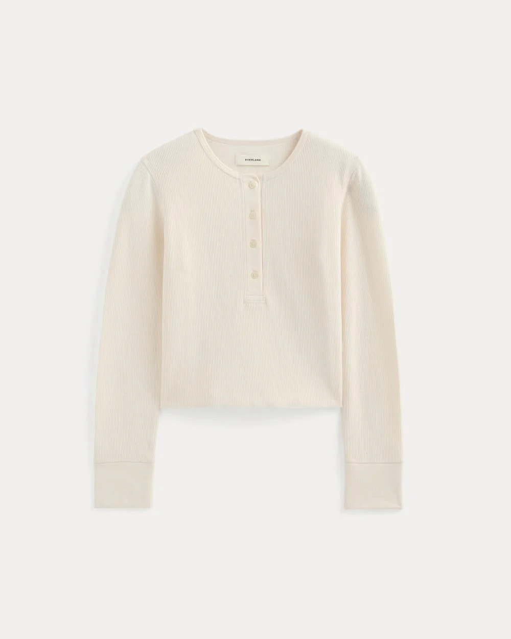 Boxy Henley in Cozy Waffle | Heathered Port Royale | Everlane