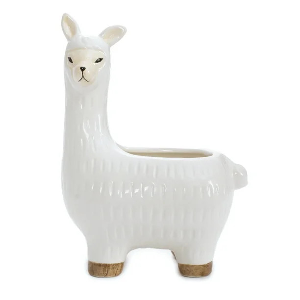 Leisure Arts White Ceramic Llama Vase, 1 Each | Walmart (US)