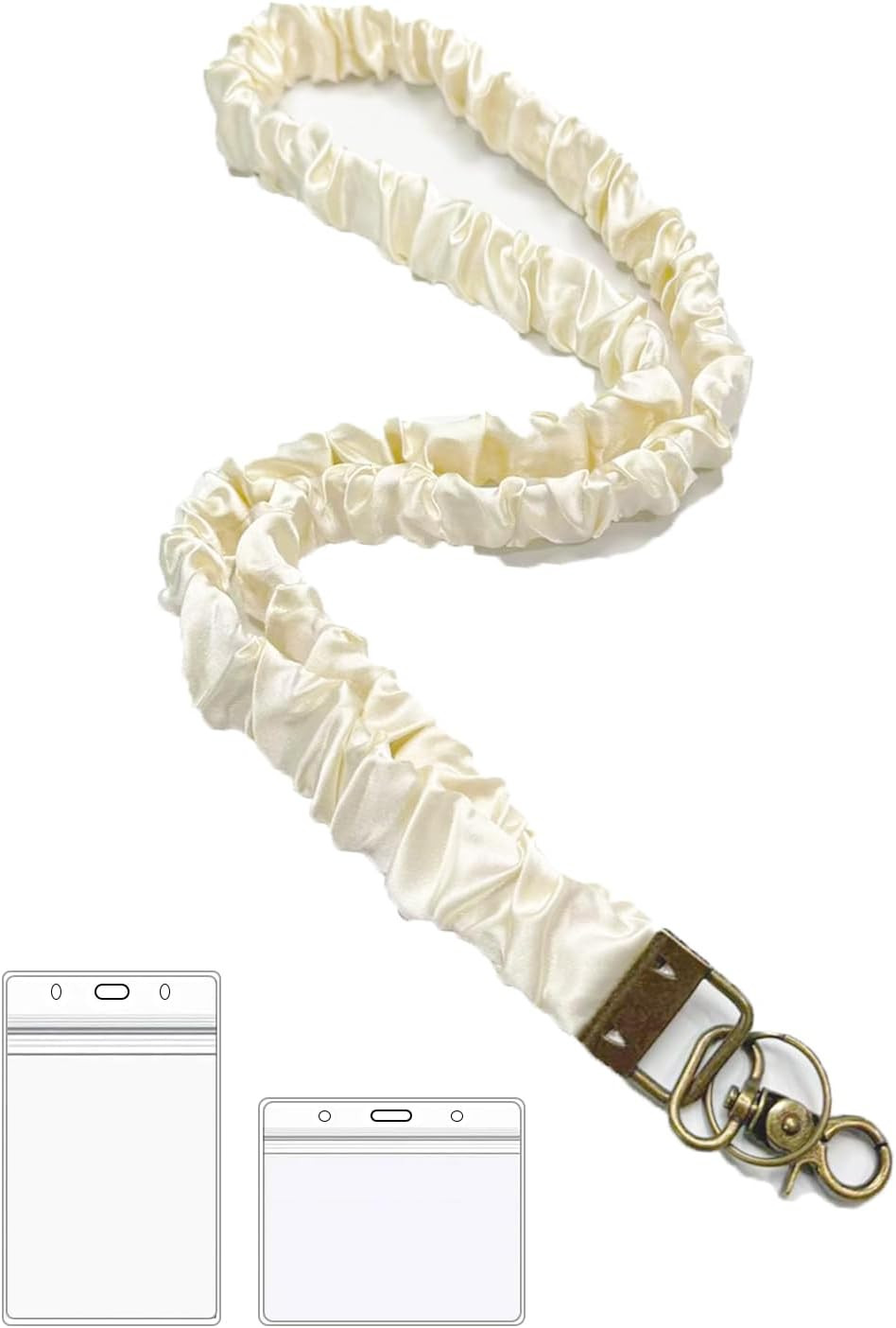 Stretchy Scrunchie Lanyard Teacher Lanyard with ID Holder Cute Lanyards for ID Badges and Keys La... | Amazon (US)