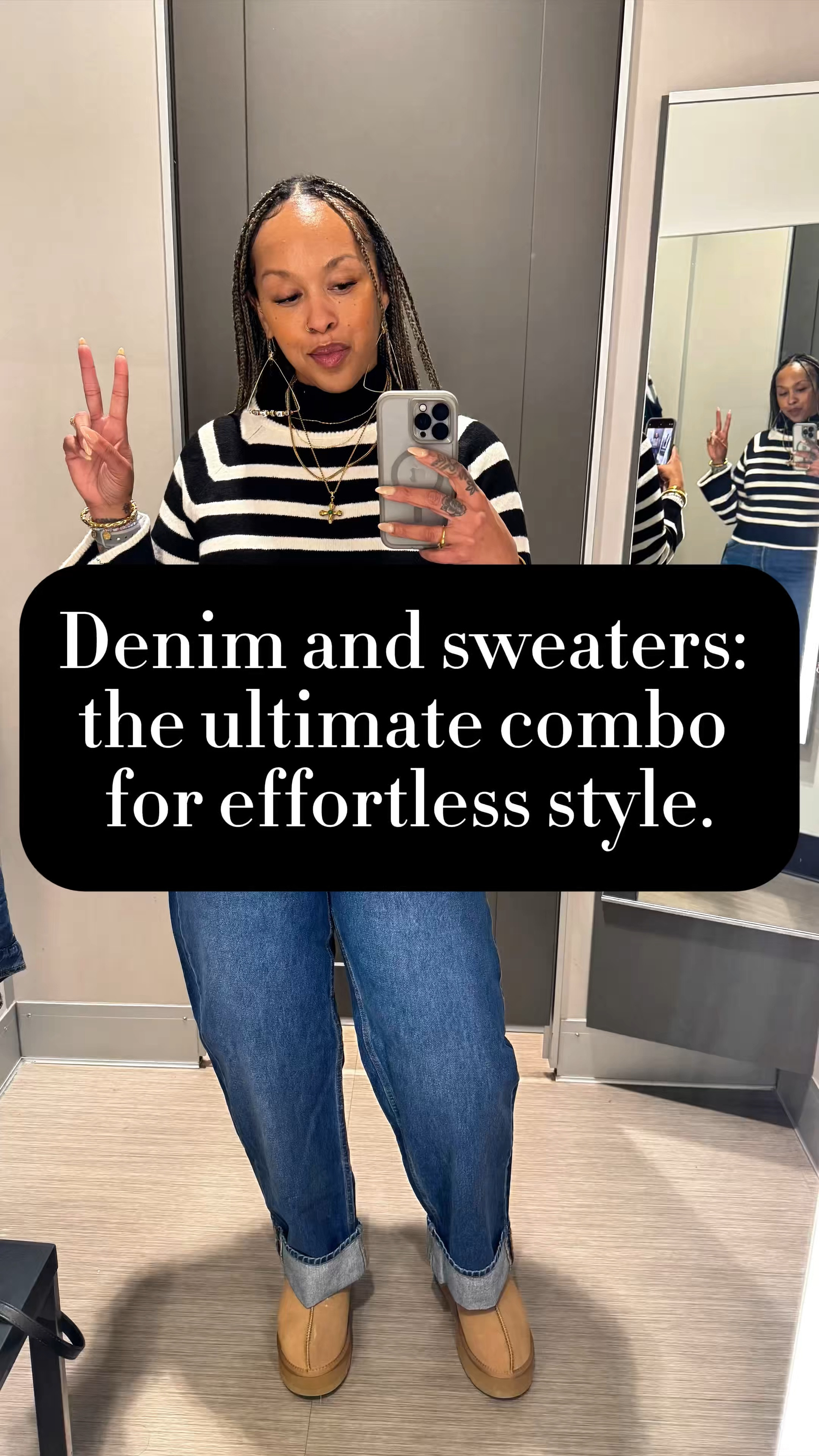 There is nothing more classic than a soft sweater and a good pair of denim! This cropped sweater is the perfect cropped length! Not too short at all! These jeans just have such a great shape! 😆

For your reference I am 5’6” and 189lbs

✨sweater- sz medium (universal thread)
✨cuffed jeans- sz 14 (universal thread) 
✨platform uggs- sz 9



#LTKFindsUnder50 #LTKStyleTip #LTKMidsize