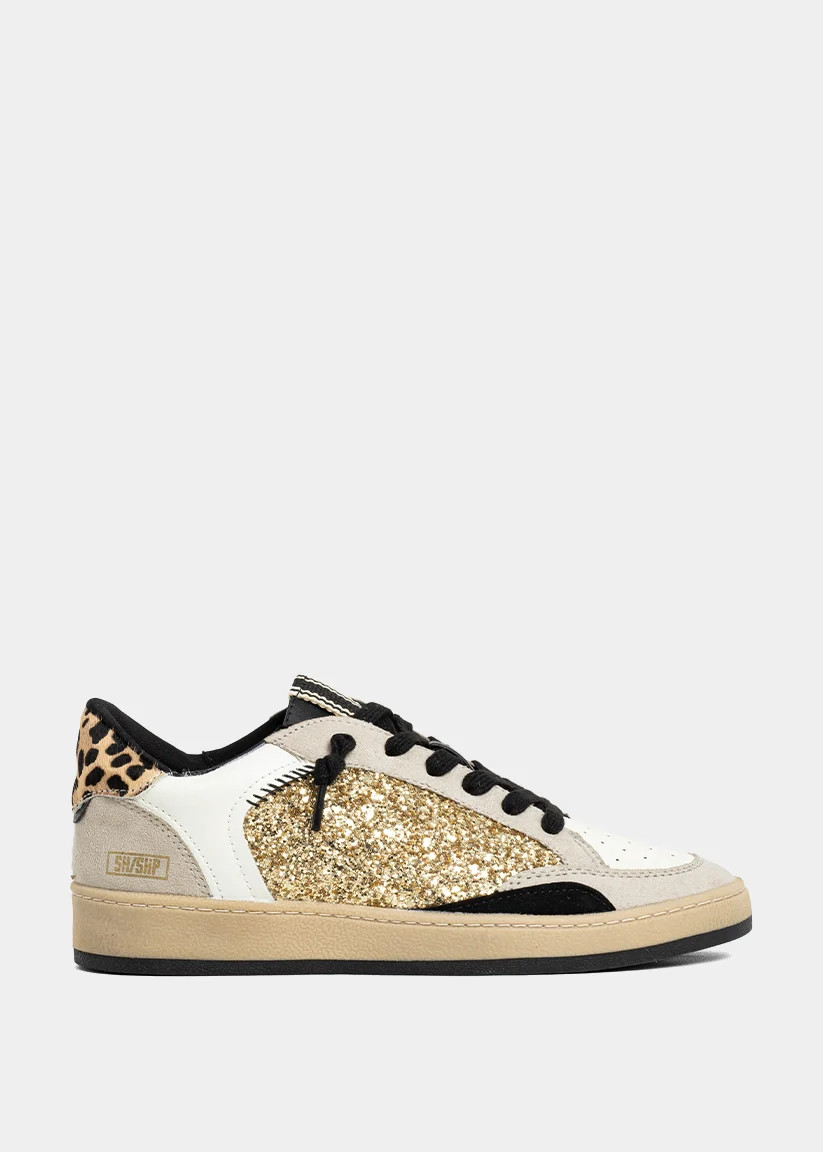 QUINN Leopard Hair | Girls' Glitter & Leopard Print Sneakers | SHUSHOP