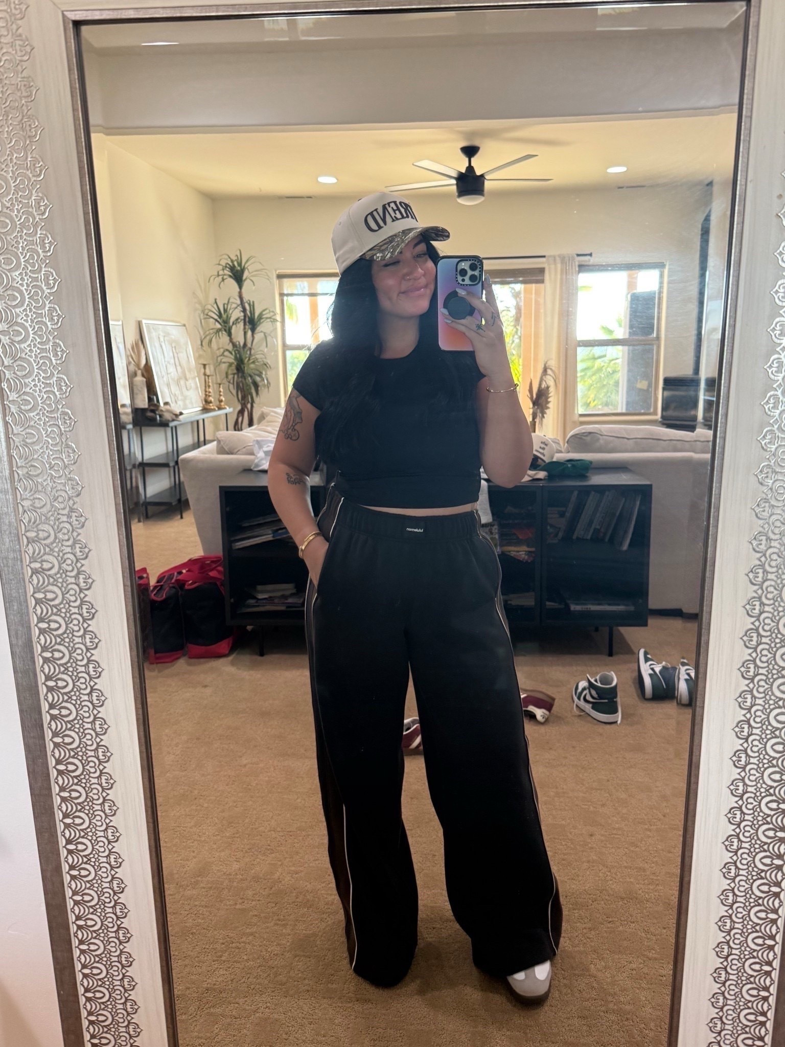 wearing a size large in the sweatpants from lululemon and large in the alo cropped t shirt! 

Alo, Lululemon, cropped shirt outfit, hat outfit, midsize, midsize fashion, Tori block

#LTKgrwm #LTKootd #LTKfitnessgoals